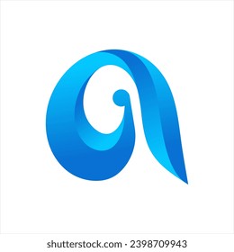 Abstract letter A logo design template.