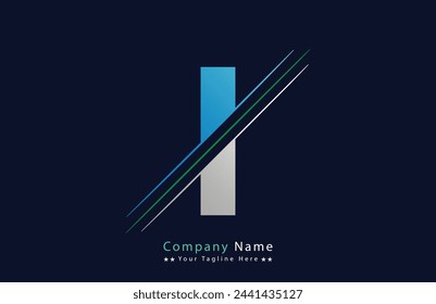 Plantilla de diseño de logotipo abstracto en letra. Ilustración de logotipo vectorial.
