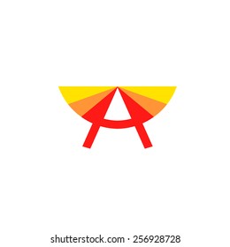 Abstract letter A logo design template. Arrow creative sign. Vector icon.