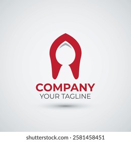 Abstract A letter logo design template