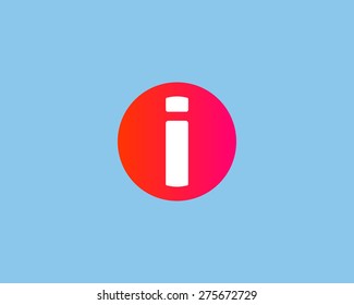 Abstract letter I logo design template. Colorful circle vector icon.
