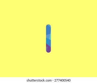 Abstract letter I logo design template. Colorful creative sign. Universal vector icon.
