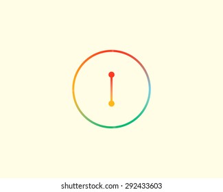 Abstract letter I logo design template. Colorful lined creative sign. Universal vector icon.
