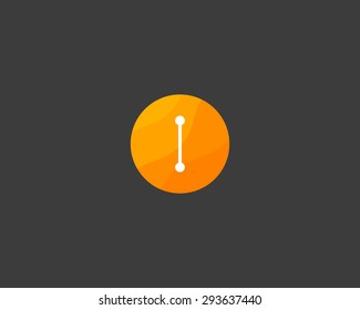 Abstract letter I logo design template. Dot, line, color creative sign. Universal vector icon.