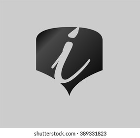 Abstract letter i logo design template
