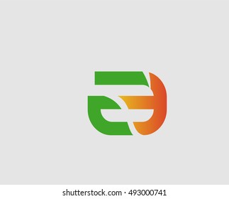 Abstract letter A logo design template
