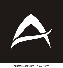 Abstract A letter logo design template vector