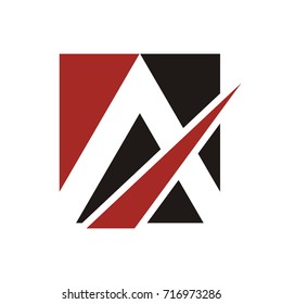 Abstract A letter logo design template vector