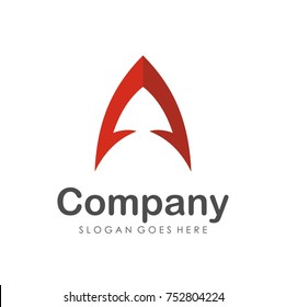 Abstract A letter logo design template