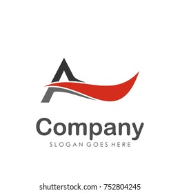 Abstract A letter logo design template