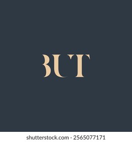 BUT abstract letter logo design. This logo is designed by three abstract letters.