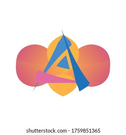 abstract letter a logo design vector icon