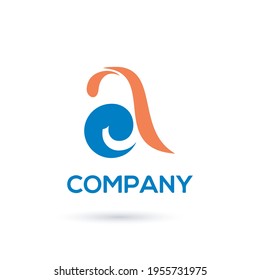Abstract A letter logo design vector template