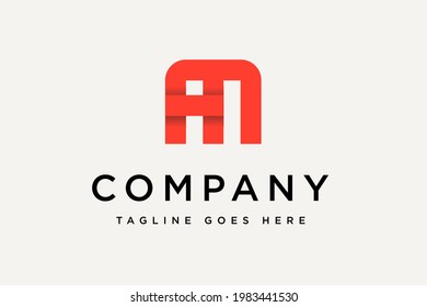 Abstract Letter AM logo design. Vector Business,Management and Marketing logo element