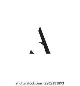 abstract letter A logo design vector isolated on white background.