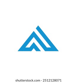 Letra abstrata A modelo de vetor de design de logotipo