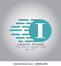 Abstract Letter I logo Design vector illustration.