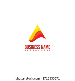 abstract letter A logo designs