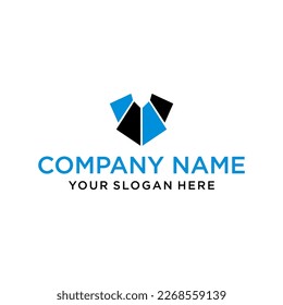 Logo de la carta ABSTRACT en forma de hexágonos y logotipos de cubo con diseños de letras para identidad corporativa