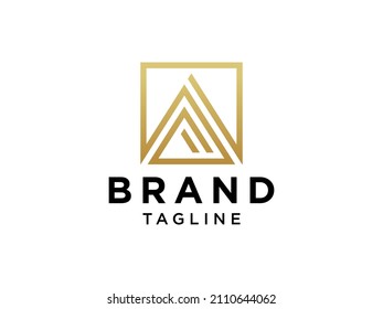 Abstract Letter A Logo. Geometric Shape Triangle Line. Flat Vector Logo Design Template Element.