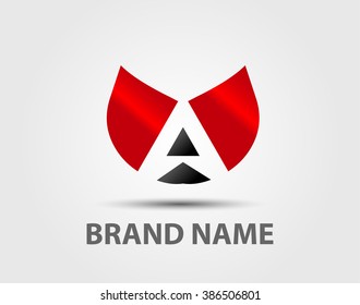 Abstract letter A logo icon design