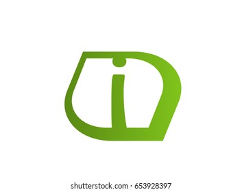 Abstract letter i logo icon design
