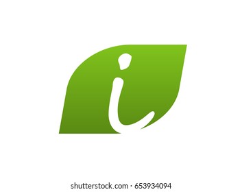 Abstract letter i logo icon design
