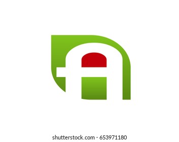 Abstract letter A logo icon design
