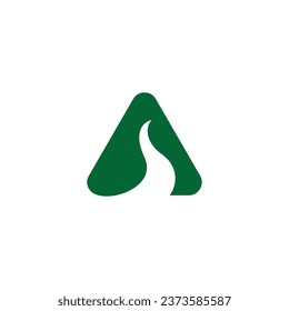 letra abstracta Una plantilla vectorial de icono de logotipo