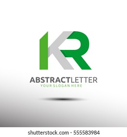 Abstract Letter Logo Initial KR. Vector Iogo template