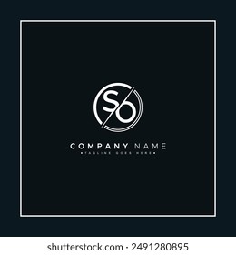 Abstract Letter SO Logo - Initial Monogram Template for Alphabet S and O