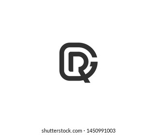abstract letter logo initial RG design template vector illustration