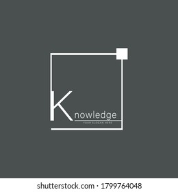 Abstract letter logo. Letter K square shape. Vector illustration for Business logo, icon and symbol.