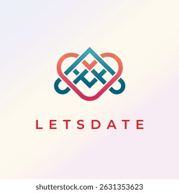Abstract letter logo with a logodesign text