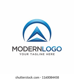 abstract letter a logo modern