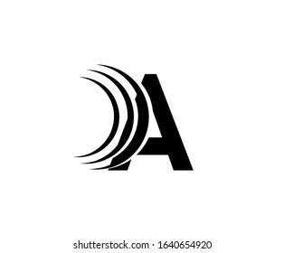 Abstract A Letter Logo, Perfect for Technology  and Automotive Concept.