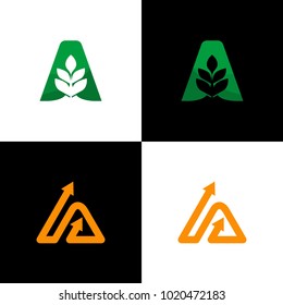 Abstract letter logo set vector