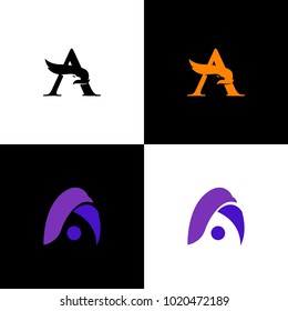 Abstract letter logo set vector