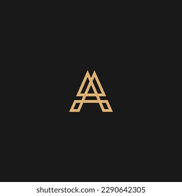 abstract letter A logo simple concept, A minimal icon,
