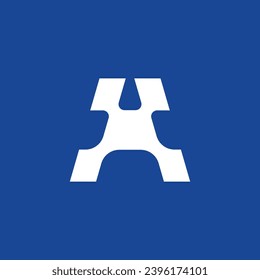 abstract letter A logo, suitable for branding and other graphic design.