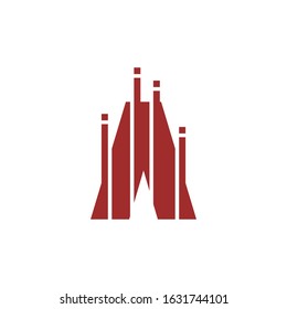 abstract letter A logo template