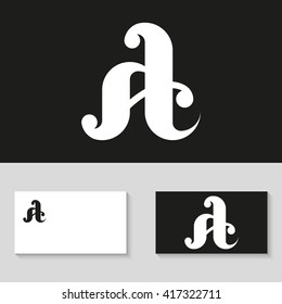 Abstract letter A logo template