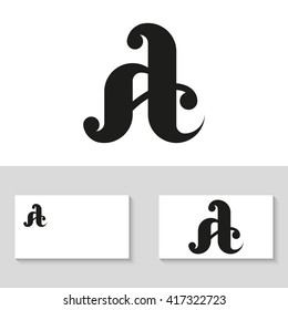 Abstract letter A logo template