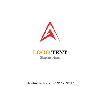 Abstract A letter logo template design