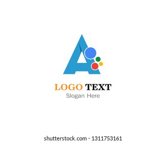 Abstract A letter logo template design