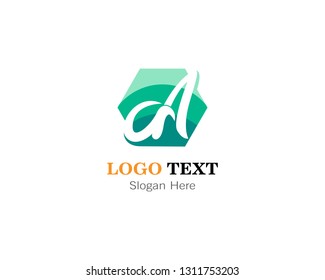 Abstract A letter logo template design