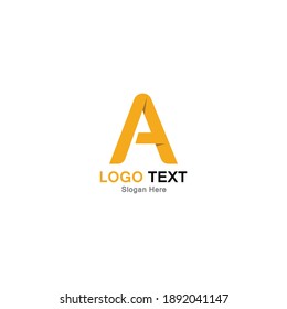 Abstract A letter logo template design