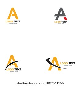 Abstract A letter logo template design