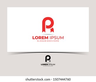 Abstract Letter Logo Template in Initial PR. Vector illustration
