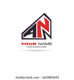 Abstract Letter Logo Template in Initial AN Vector illustration.EPS 10.